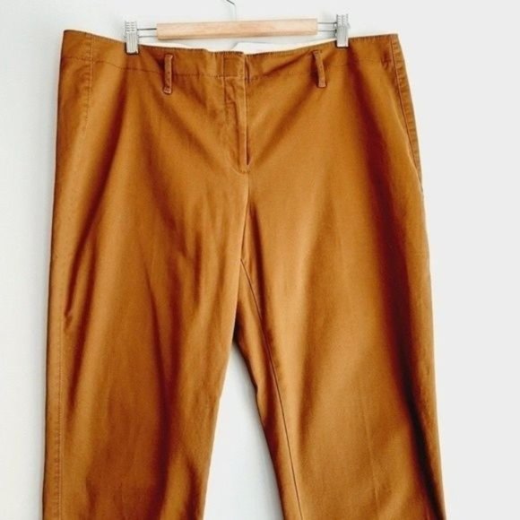 LAND'S END Classic Chino Crop Pants Tan Fit 2 Sz 18 Flawed - Picture 3 of 10